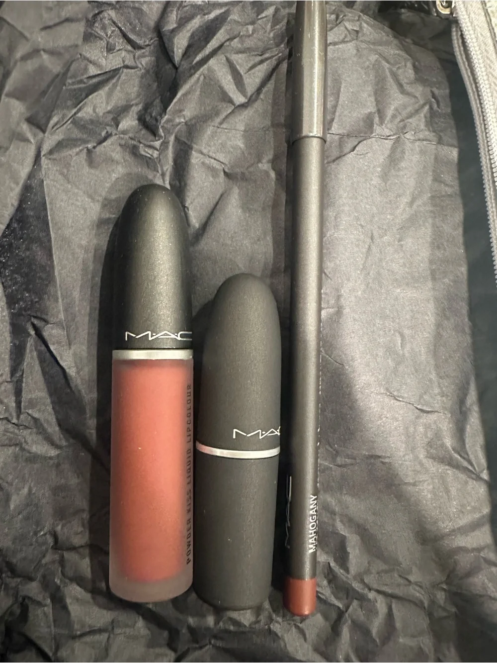 MAC Cosmetics Powder Kiss Lip Kit — Brown and Deep Berry